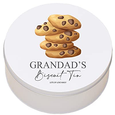 ukgiftstoreonline Personalised Grandad's Biscuit or Cookie Storage Gift