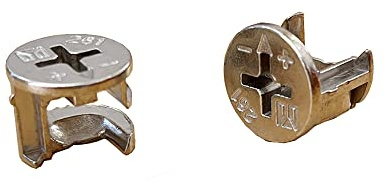 15 x 12mm Cam Lock Replacements - 20 Piece Set for Cabinet, Drawer, Table & Dresser