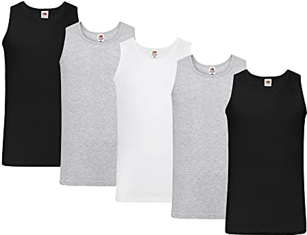 Fruit of the Loom Chaleco ligero para hombre (paquete de 5 unidades), M