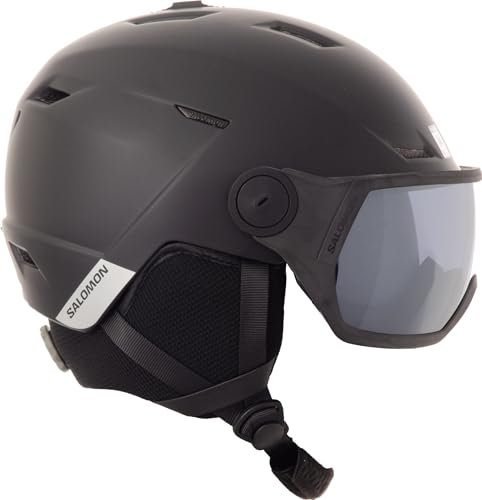 Salomon Herren Pioneer Lt Visor Skihelme, Black, S