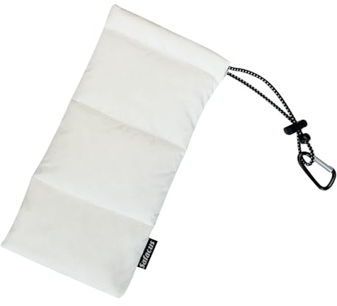 SAFACUS Thermo Handyhülle Tasche Universal Daunen Pouch Handysocke Weihnachten Geschenke für Smartphones Handy Winter Handyhülle für iPhone 15 14 13Plus X, Samsung Galaxy (White)
