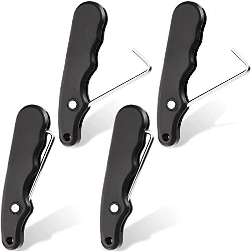 Fvoagaou 4-Teiliger Faltbarer SchnüRsenkel Abzieher, Tragbarer SchnüRsenkel Spanner, Schlittschuh Spitzen Spanner für Hockey Schlittschuhe, Eiskunstlauf