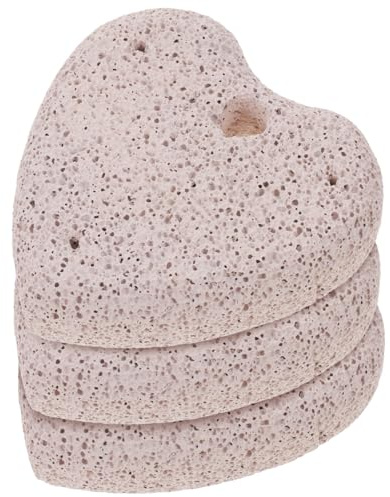 Housoutil 3 Stück-pack Bimsstein Fußpflege Zufällige Farbe Doppelseitig in Herzform Wasserfest Sanftes Peeling Hornhautentferner für Trockene Füße und Pediküre zu Hause