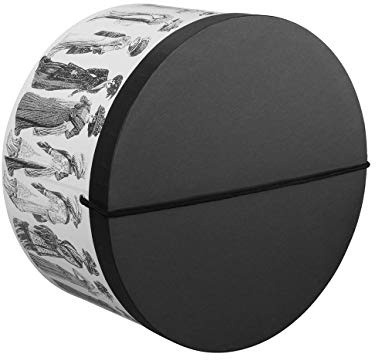 McBURN Boîte à Chapeau Nostalgie Boite pour Chapeau Accessoires (48 cm - Blanc)