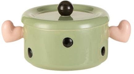 Xafrstyu 1000ml Suppenschalen Keramik, Suppentasse, Suppentassen Mit Henkel, Suppentassen Porzellan, für Suppe, Chili, Rindfleisch, gebackene Bohnen, Orange Suppenschüssel (Grün)