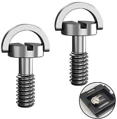 2 Stück 1/4 Zoll Schraube,Edelstahl Stativ Schrauben 1/4 zoll Schrauben,Kamera Stativ Schraube 1/4 Zoll,Schnellverschluss Schraube,für Kameraschraube, Einbeinstativ,Stativ,Schnellwechselplatte
