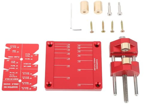 Honing Guide System Chisel Sharpening Kit for Woodworking, Chisels and Planes Chisel Sharpener Sharpening Holder Guide, Guide Jig Kit Stainless Steel Angle Fixture Guage Sharpening