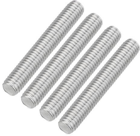 Dayalo 12 Stück M8 Gewindestangen, Gewindestange M8 x 50 mm, Edelstahl A2 V2A, Vollgewinde, DIN 976