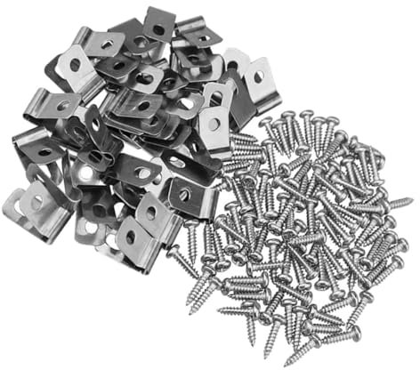 NULYLU 200pcs Stainless Steel Wire Fencing Staples Fence Banana Clips Metal Banana Clip Reuse Fence Staple Nails Versatile Agricultural Fencing Mounting