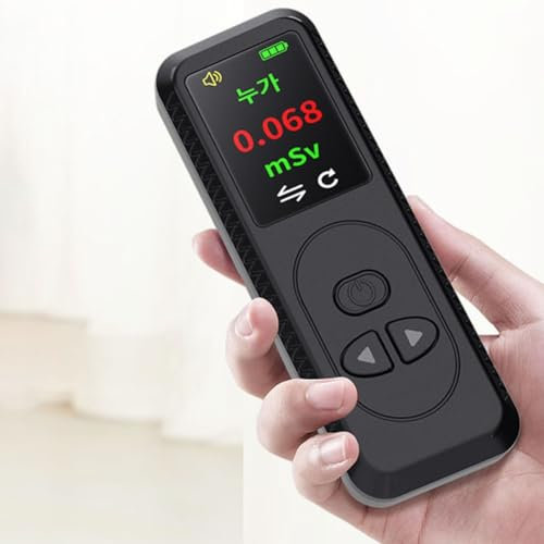 Geiger, contatore di radiazioni nucleari, tubo contatore Geiger da 90 mm, 0,08μSv/h~9999μSv/h, per ispezioni domestiche all'aperto, 100 x 40 x 25 mm (nero)