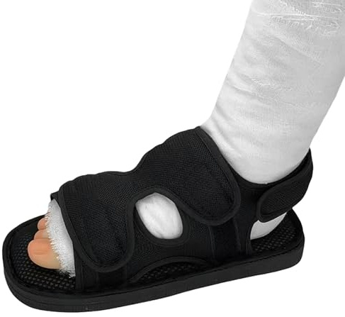 RUIXIA Post-op Plaster Cast Shoes Surgical Walking Boot Cast Adjustable Surgery Recovery Boot Fracture with Foot Cast Cover Universal for Left and Right Foot