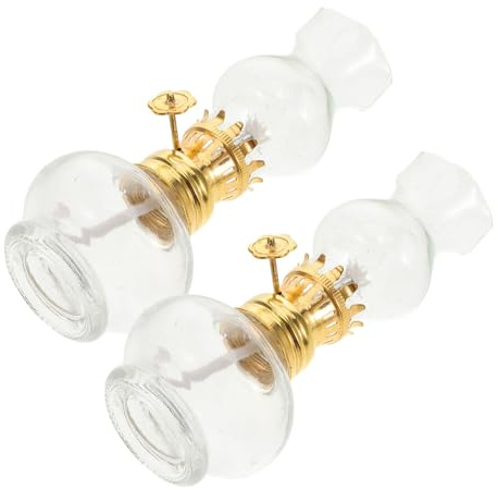 TOPBATHY Rustikale Petroleumlampe Aus Glas Satz Vintage Öllampe Mit Fassungsvermögen Kleiner Raumdekor Für Notfälle Und Indoor Nutzung