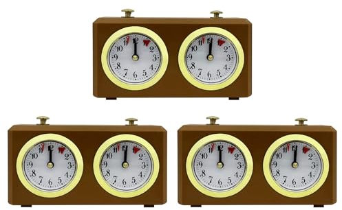 Remingtape 3X Mechanische Schach Uhr Analog für Schach Spiel Timer Uhr Offizielle Uhren Timer Keine Batterie Erforderlich