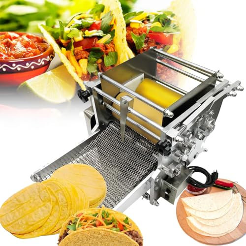 XCSCUK Macchina per la Produzione di Tortilla di Mais, Macchina per Tortilla di Mais Automatica Commerciale, Macchina per Tortilla, Adatta per Cucina, Snack Bar