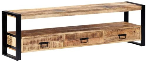 Helloshop26 Meuble Buffet TV Design Pratique 150 cm Bois Solide de manguier 2502013