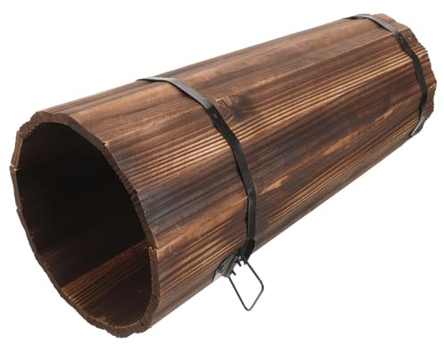 Amosfun Portaombrelli in Legno Naturale Marrone con Ampia Capacità e Design Multifunzionale per Ingresso e Decorazione Casa Stile Vintage