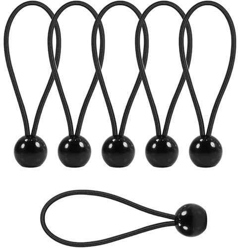 txuzong Spanngummis, 20 Stück Gummispanner, 30 cm Zeltspanner, Spanngummis mit Kugel, Planenspanner Schwarz, für Zelte, Vorhänge, Banner