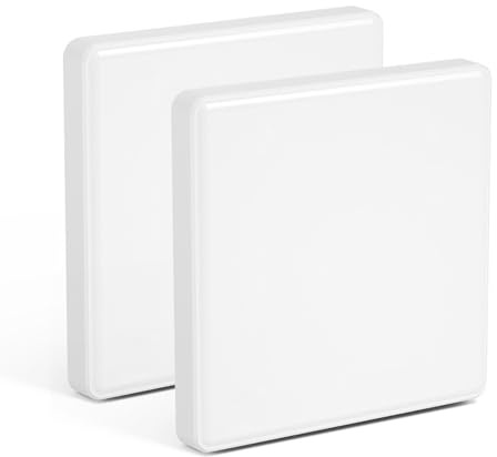 2 Pack Single Blank Plate for Wall Socket, Screwless Single Blank Faceplate, White Square Shape Flat Cover, Round Edges, for Electrical Socket Plug Socket Cover Exposed outlets