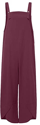 Arbeitsoverall Damen Arbeitsoverall Baggy Stretch Loose Fit Stoff Baumwolle Große Größen Jumpsuit Locker Leicht Hell Oversize Boyfriend Arbeit Hose Für Arbeit Freizeit Und Alltag