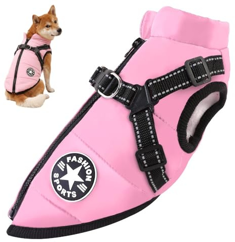 Emmalove - Wasserdichter Hundemantel Extreme-Hundemantel Wasserdicht Für Regen Wind Kälte, Atmungsaktiv Und Bequem, Mit Bauchgurten Für Spaziergänge Im Herbst Winter (Lila,L)