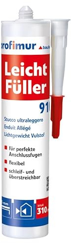 Baufan Profimur Leichtfüller 310 ml | besonders standfest | Auftragsstärke bis 15 mm | ohne Rissbildung | schleifbar | flexibel | innen und außen | schnell überstreichbar