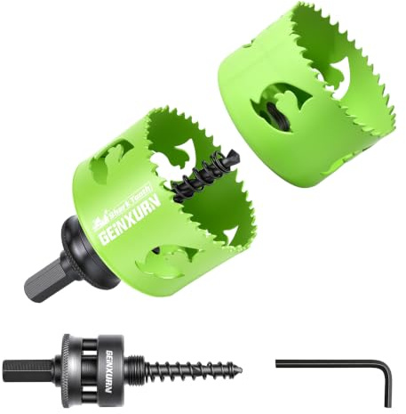 Geinxurn Set de 3pcs Scies-Cloches 68mm avec Foret Centrage et Tige 7/16