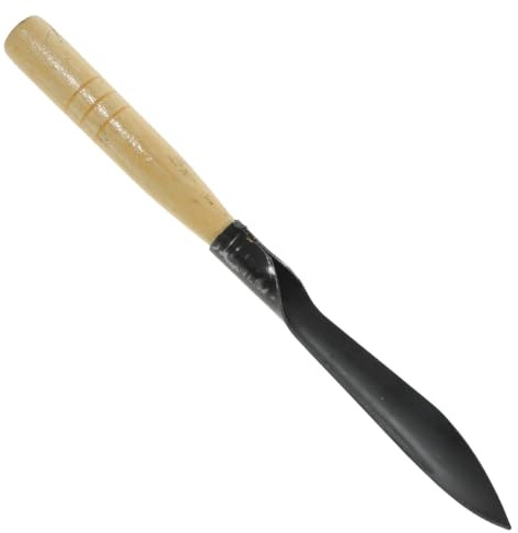 TOKIDNY Cazzuola da Giardino Manuale per Piantare e Dissodare, Manico in Legno Confortevole, Lama in Ferro Nero Resistente, per Orto e Giardinaggio