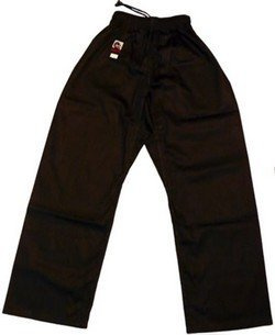 Playwell Karate svarta 100 % bomullsbyxor - 4/170 cm