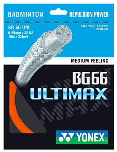 Yonex BG66 Ultimax Badminton Strings 10MTR, Orange