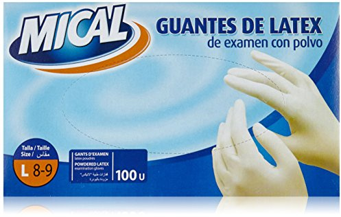Mical Latexhandschuhe puderfrei – Größe L – 100 Stück