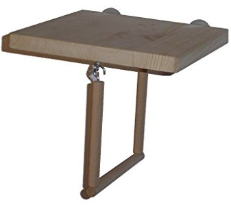 pipano Sitzbrett 20 x 20 cm mit Vogelschaukel 12 mm für Vogelkäfig, Wellensittich, SV12