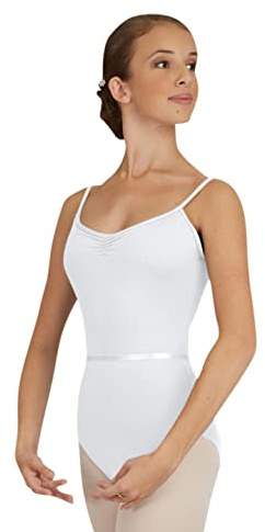 Capezio Maillot de Camisola para Mujer, Elegante Leotardo de Baile y Gimnasia con Detalles Elegantes y Correas de Camisola, Leotardo de Baile para Mujer, se Puede Usar para Ballet y Otros Estilos de