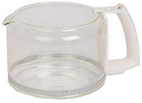 Glaskanne F0347010F weiß kompatibel mit / Ersatzteil für Krups F262 F264 F309 F464 F469... ProAroma Kaffeemaschine