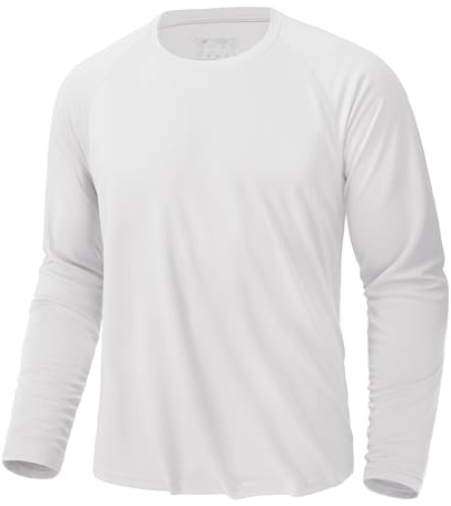 KEFITEVD Sommar långärmad simning t-shirt för män utomhus lätta toppar tunna badkläder toppar