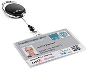 Durable Ausweishülle mit Jojo STYLE, 1 Stück, transparent/schwar, 890701