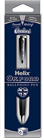 Helix Oxford Ombre Premium Ballpoint Pen - Black (Black Ink) Ombré Black, 209800