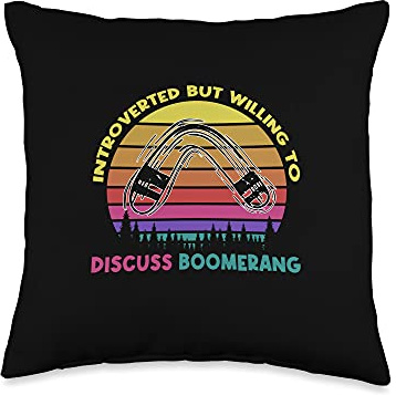 Funny Introverted But Willing To Discuss Boomerang Throw Pillow
