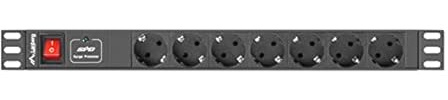Lanberg PDU-07F-0200-IEC-BK Unidad de distribución de energía (PDU) 7 Salidas AC 1U Negro