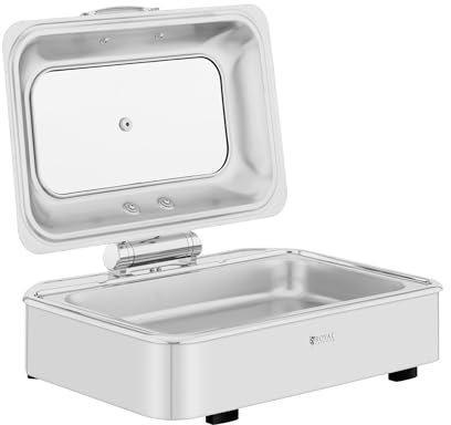 Royal Catering RCCD-RT6_9L Chafing Dish GN 1/1 8.5 L Viewing Window Warming Container Rechaud Heat Container