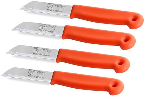 Obstmesser Solingen Gemüsemesser Set Universal Messer Kurz Made in Germany | Schälmesser Küchenmesser mit scharfer glatter Messerklinge aus Rostfreiem Edelstahl