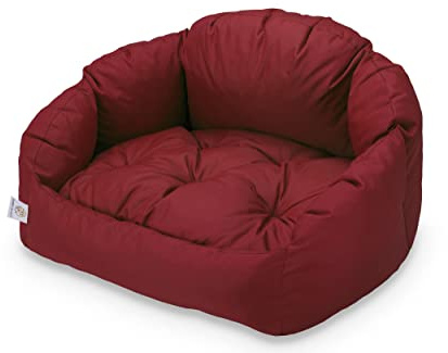 BARRY & LUCY Canapé pour Chien Lit pour Chien 3 en 1 Chaise pour Chien Imperméable Coussin pour Chien Matelassé (L, Rouge Foncé)