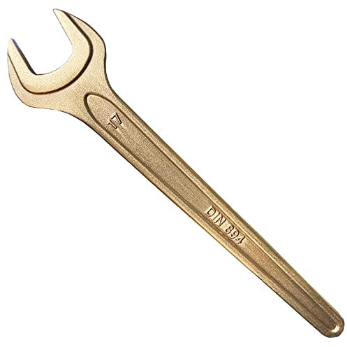 WEDO Maulschlüssel,Nicht funkelnd Einmaul-Kraftschlüssel,SW 8mm,Länge 95mm,Aluminium Bronze Heizungspumpenschlüssel,15° Winkel,Schraubenschlüssel,Korrosionsschutz,DIN 894,BAM/FM-Zertifikat