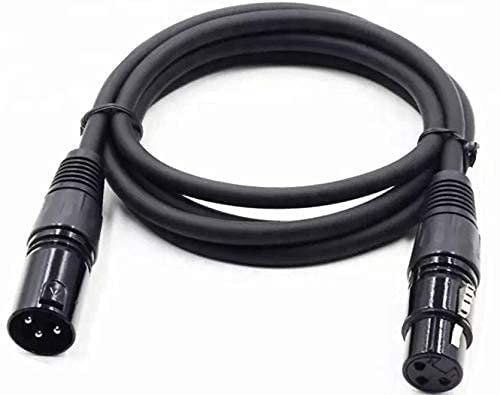 VSnetwork Cavo XLR DMX Cannon 15 Metri Maschio/Femmina Bilanciato, Professionale per Microfono, Mixer, Casse, Amplificatore (15)