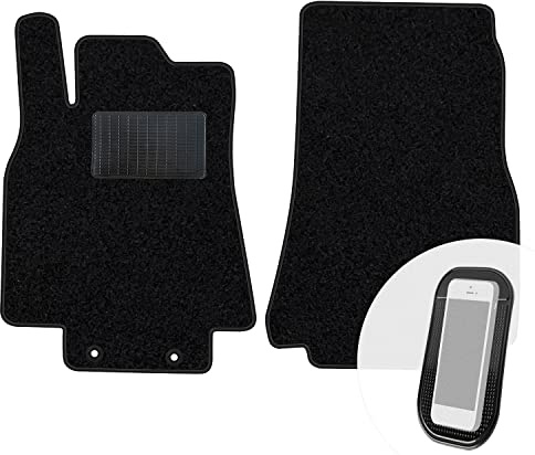 moto-MOLTICO Vorne Fußmatten Auto Velours Autoteppiche | Schwarz Automatten Set 2-teilig passend für Mercedes-Benz B-Klasse W245 2005-2011
