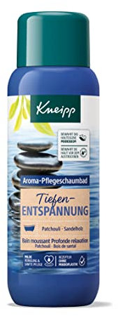 Kneipp Aroma-Pflegeschaumbad Tiefenentspannung - Badezusatz mit wertvollem Sandelholzextrakt und natürlichen ätherischen Patchouliöl - pflegendes und entspannendes Badeerlebnis - 400ml