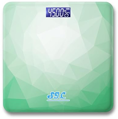 Digitale Personenwaage mit Präzisionssensor, professionell, ultradünn, aus gehärtetem Glas, mit LCD-Display, max. 180 kg, rund