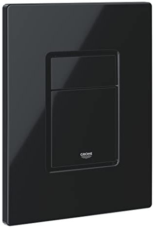 GROHE Even - Abdeckplatte (156 x 197 mm, wassersparend, senkrechte und waagerechte Montage), glossy black, 38966KV0