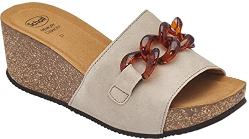Scholl RAVELLO HIGH WEDGE Tofflor minneskudde, Taupe, 38 EU
