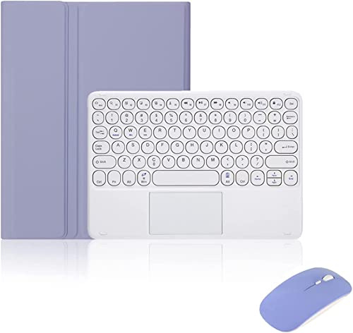 ZKAIAI Custodia Tastiera per iPad Pro 11 2022/2021/2020/2018, Tastiera Trackpad Wireless Rimovibile con Mouse Bluetooth, Cover con Tastiera e Slot per Penna per iPad Pro 11(4ª/3ª/2ª/1ª gen), Viola