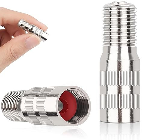 TERJBG 2 Stück Ventilverlängerung Autoventil, Autoventil Ventil Verlängerung Adapter, Verlängerung der Ventilkappe mit Gewinde, Ventil Verlängerung für Scooter, Auto, PKW (27mm)